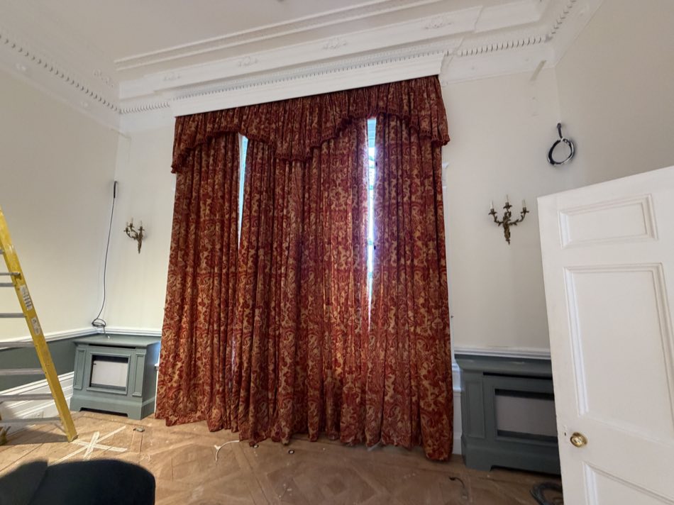 Patterned curtains treated at The Merlin School