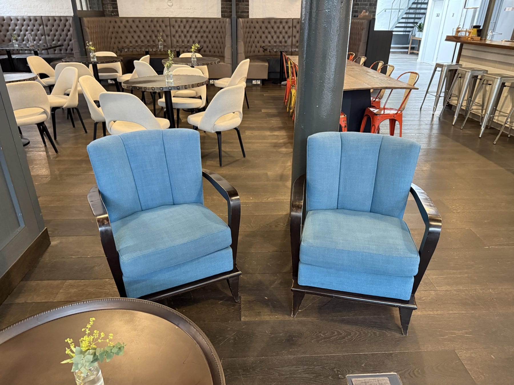 Commercial lounge chairs treated by Fire Proofing Ltd